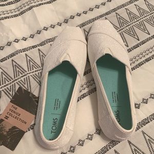 Glitter white Toms